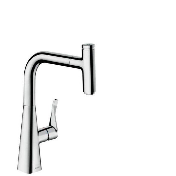 Hansgrohe Metris Select M71 - Single Lever Kitchen Mixer 240 with Pull-Out Spout, Single Spray Mode - Unbeatable Bathrooms