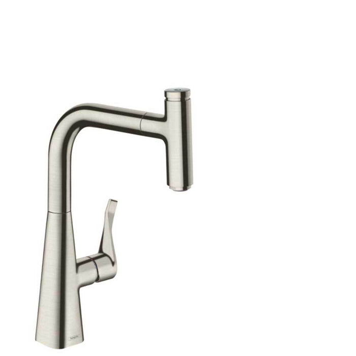 Hansgrohe Metris Select M71 - Single Lever Kitchen Mixer 240 with Pull-Out Spout, Single Spray Mode - Unbeatable Bathrooms