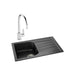 Abode Oriel 1 Bowel Inset Black Granite Sink & Tap Pack Additional Image - 9