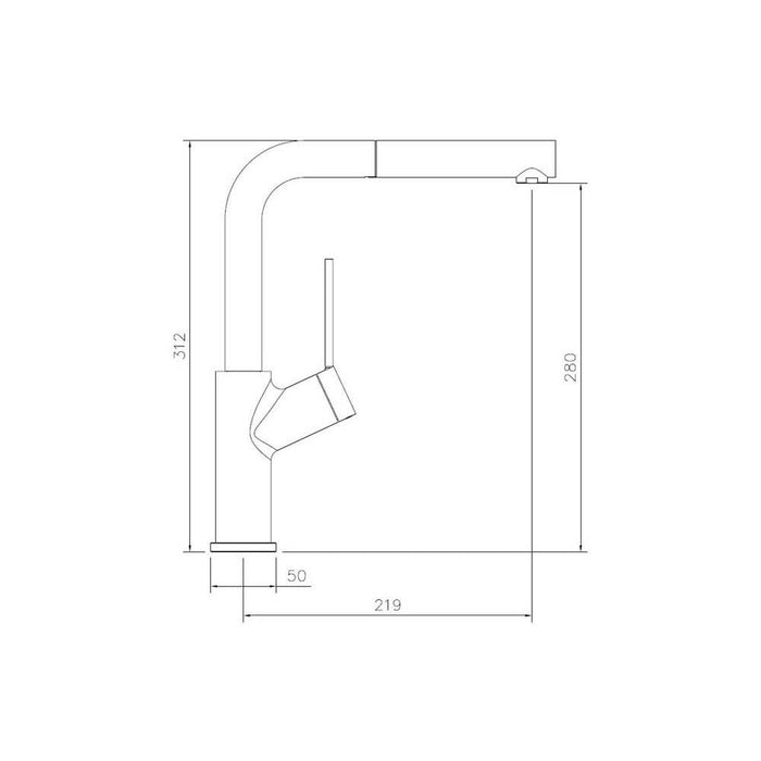 Abode Virtue Angle Mixer Tap with Pull Out Additional Image - 3