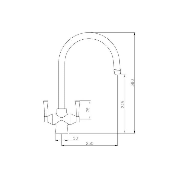 Abode Gosford Monobloc Aquifier Mixer Tap Additional Image - 3