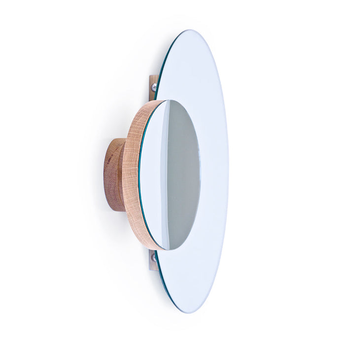 Eclipse Bathroom Wall Mirror - Natural Oak - Unbeatable Bathrooms