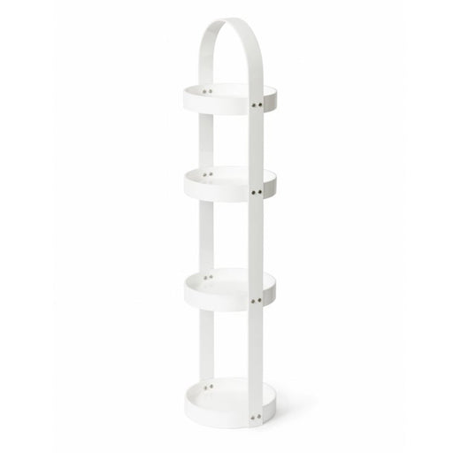 Round Bathroom Caddy Mezza with 4 Trays - White - Unbeatable Bathrooms