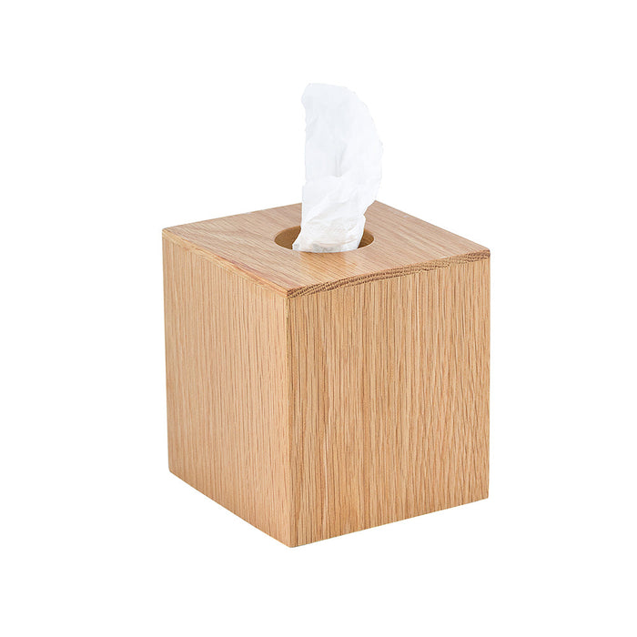 Wooden Cube Tissue Box Mezza - Natural Oak - Unbeatable Bathrooms