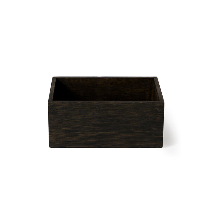 Wooden Bathroom Storage Box Mezza - Dark Oak - Unbeatable Bathrooms