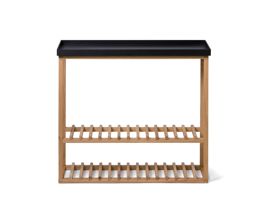 Hello Slim Storage Table - Black & Oak - Unbeatable Bathrooms