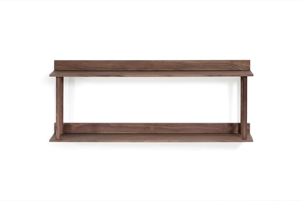 Platform Wall-Hung 2 Shelf Unit - Walnut - Unbeatable Bathrooms